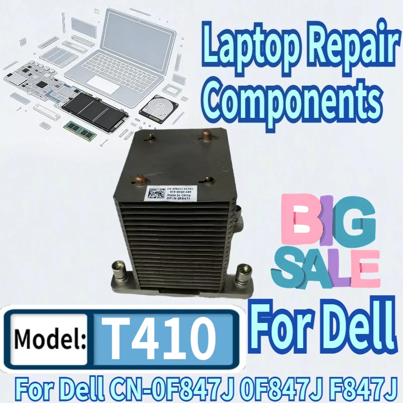 

95% New For Dell T410 Server CPU Cooler HeatSink CN-0F847J 0F847J F847J