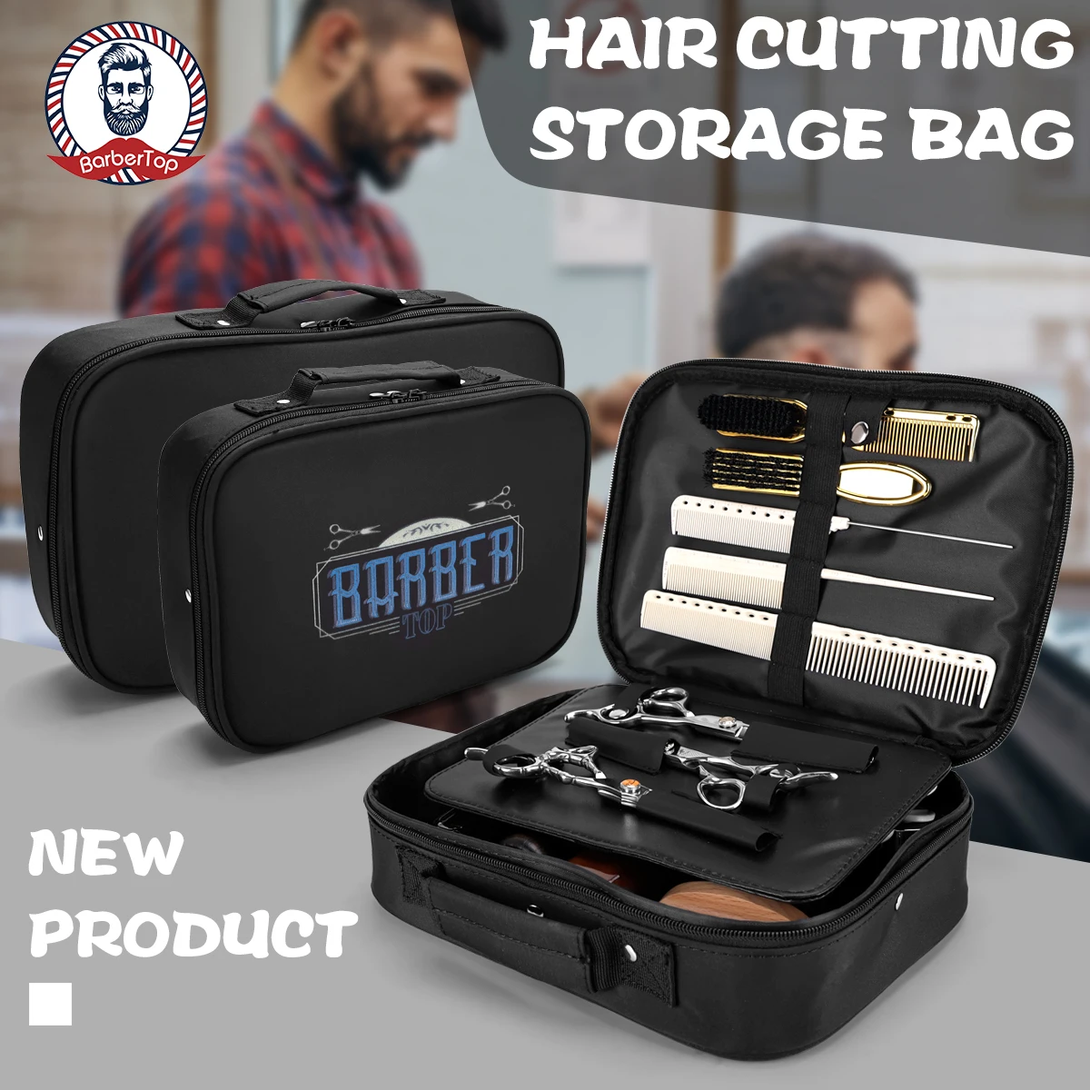 

Salon Hairdressing Scissors Bag Large Capacity Storage Box Hard Suitcase Beauty Multifunctional Tools