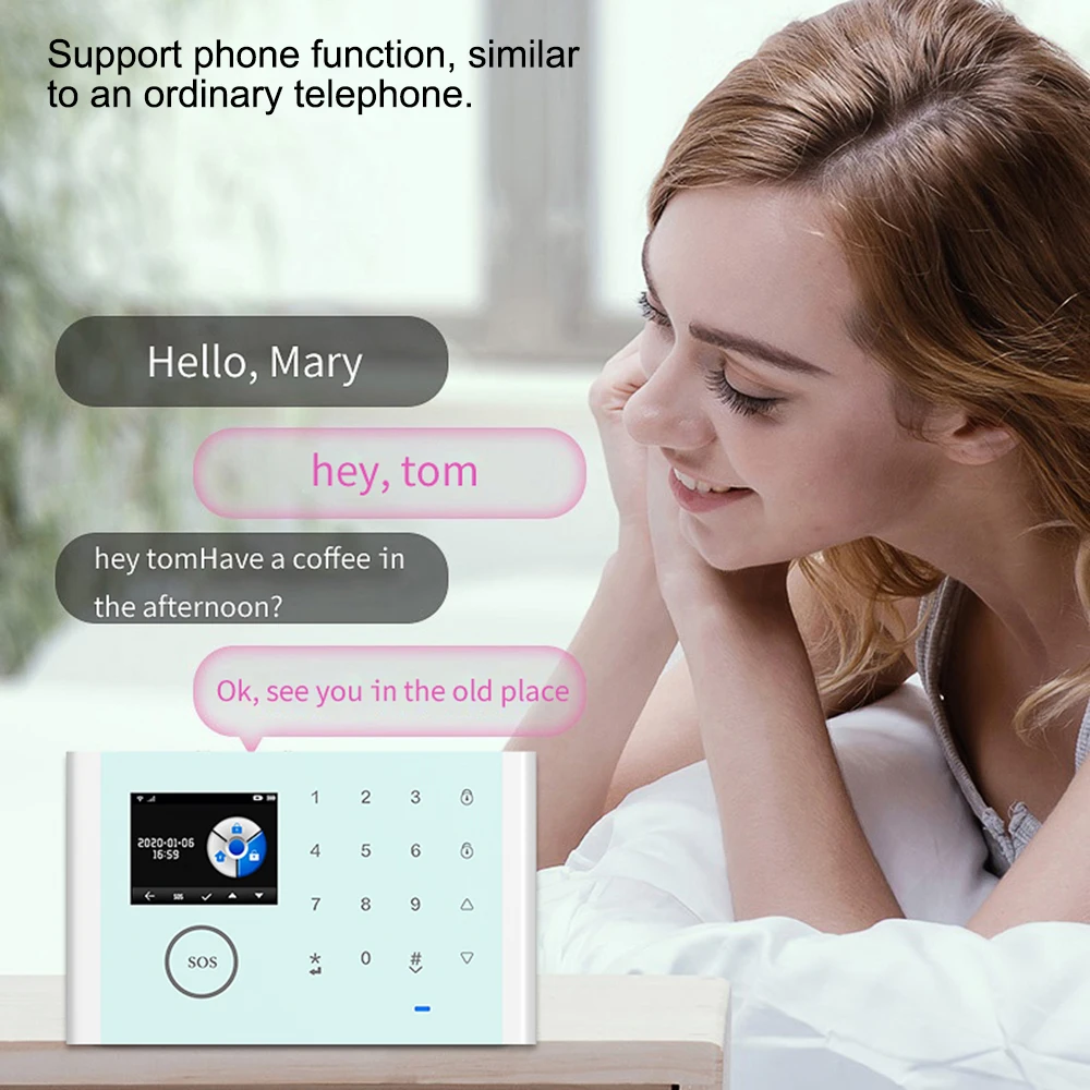 WiFi + GSM + GPRS 3 في 1 شبكة نظام إنذار منزلي ذكي Tuya APP التحكم عن بعد 433 ميجا هرتز جرس الباب الآمن للمنزل الذكي Alertor Co