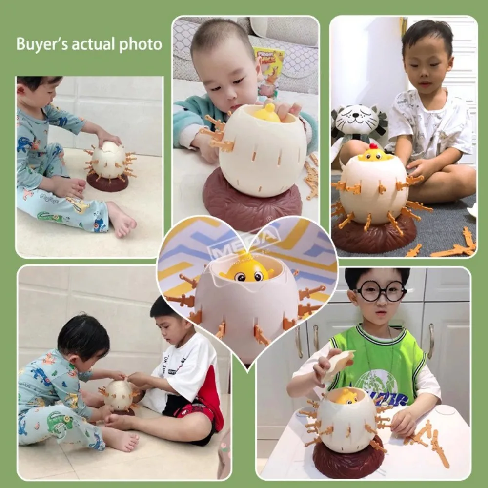Pop Up Chicken Egg Barrel Game Funny Stab Sword Board Game Family Party Interactive Desktop Toy Toddlers Easter Christmas Gift