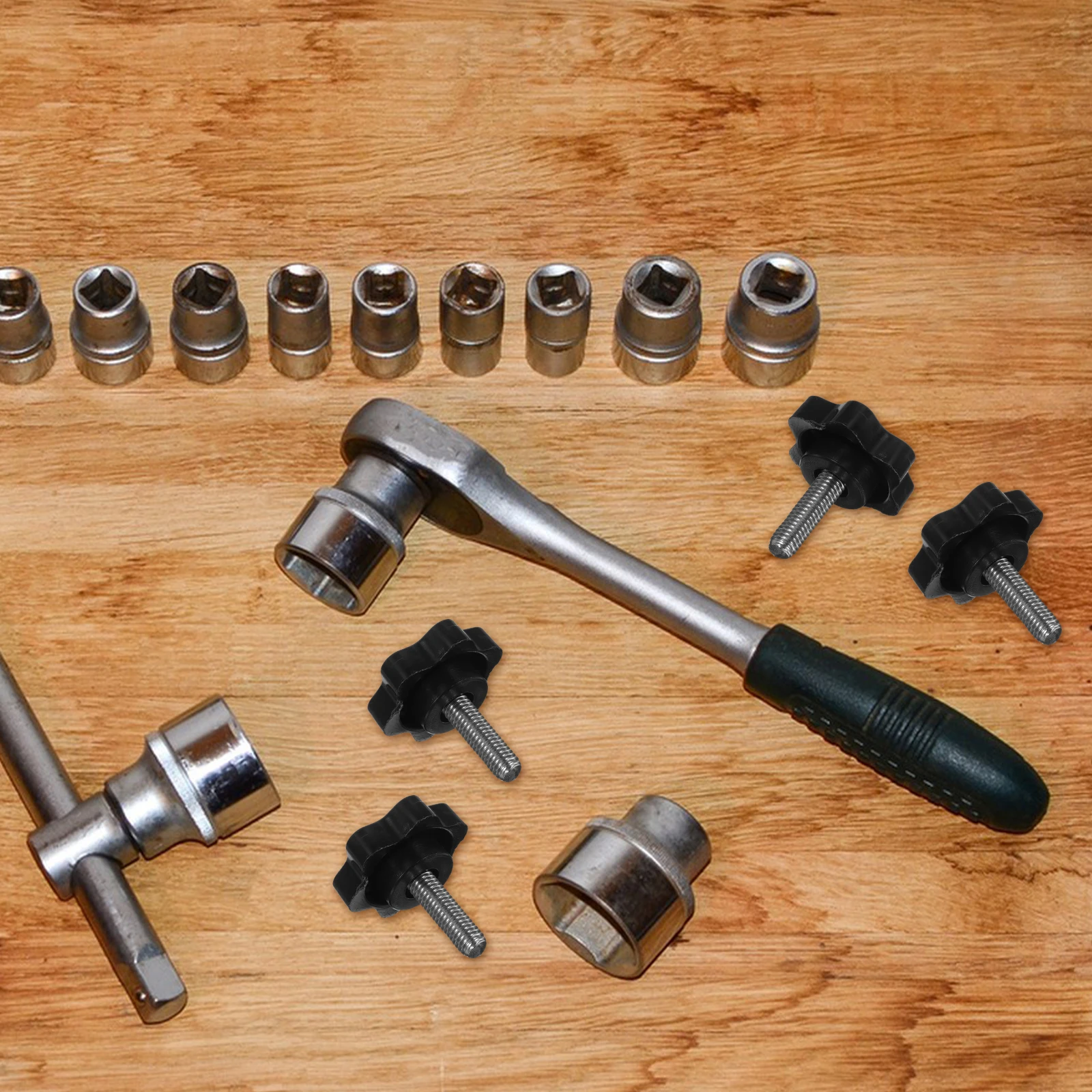

20pcs Stainless Steel Thumb Screws M5*16 Handle Star Knob Clamping Bolts Adjustable Machine Screws Plastic Grip Tightening