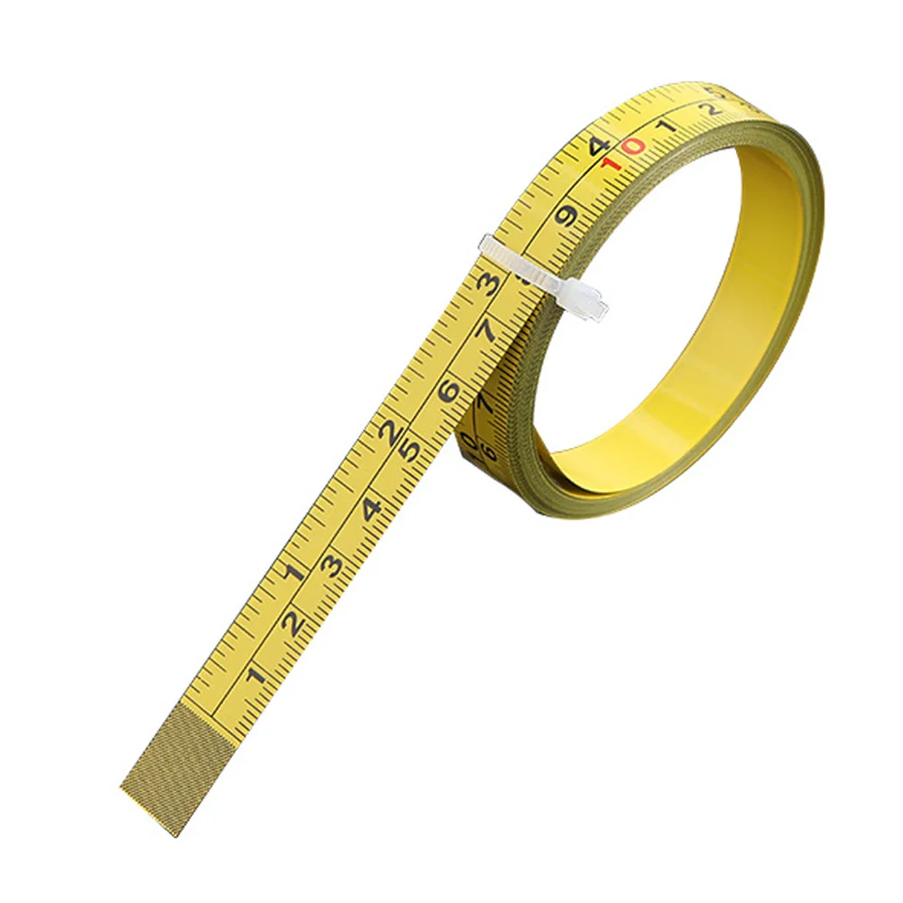 

Self-Adhesive Measuring Tape Steel Workbench Ruler with Double Scale mm/inch Left Right Reading for Work Woodworking