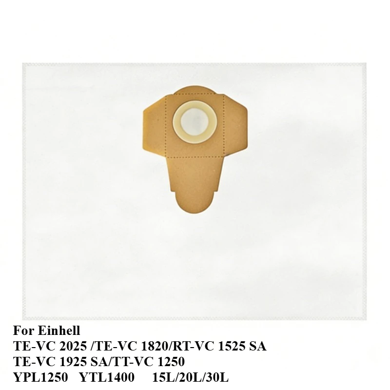 1PCS Dust Collection Bags for Einhell TC-VC1820 TE-VC 1825 2025 15L 20L 30L Wet Dry Vacuum Cleaner Replacement Cloth Dust Bag