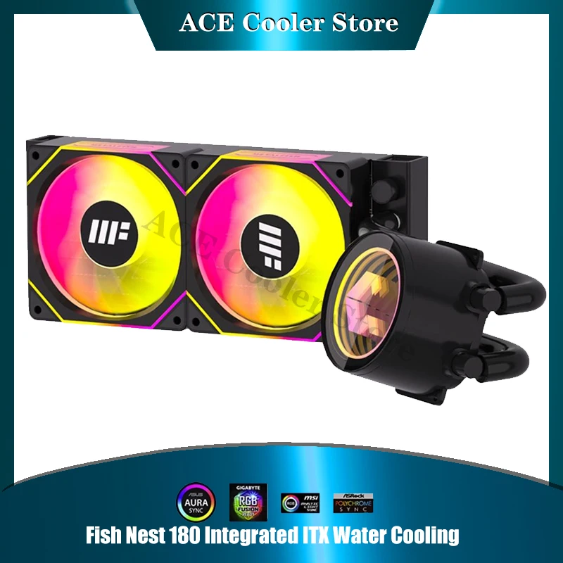 

Small ITX Water Cooler CPU AM5 1700 236W TDP Gamer Cabinet 9cm X2 ARGB Fan Pro For Small MOD Case