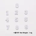 White - 0-9 Iron on