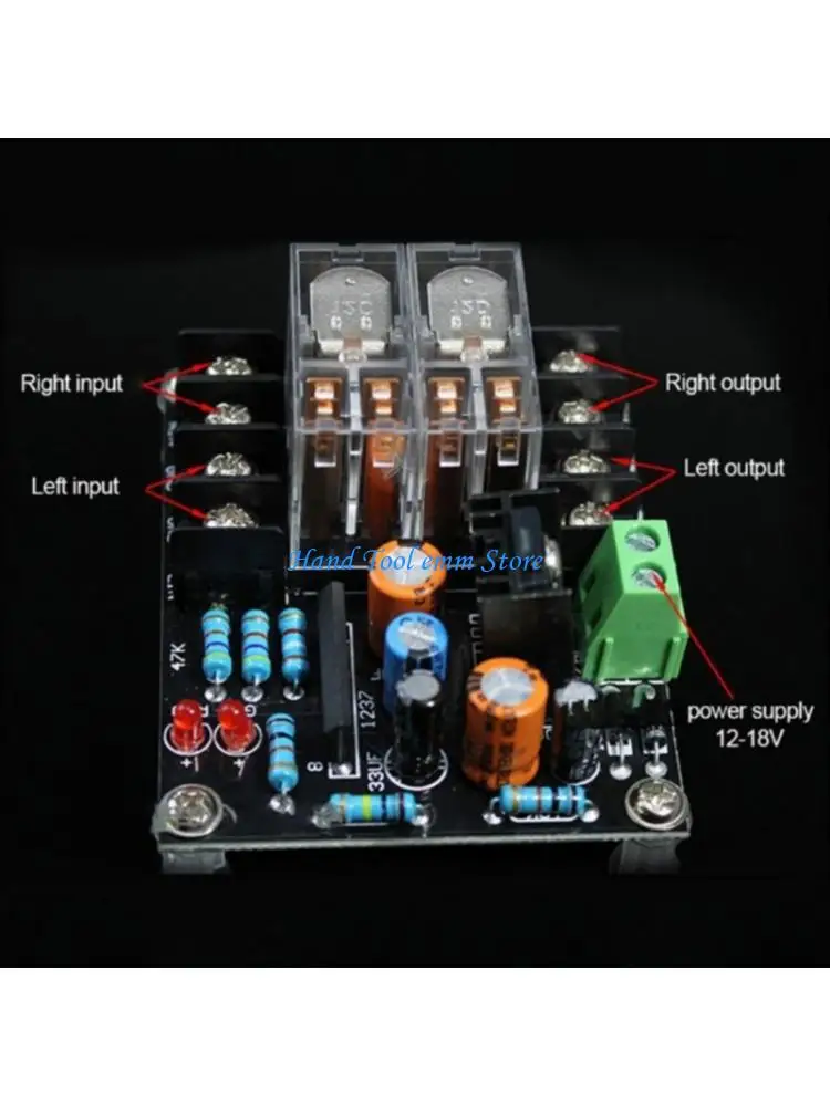 

H37F Double Relays Protections Module UPC1237 Chip For Auditory Speakers Independent Power Supply With LED Iight