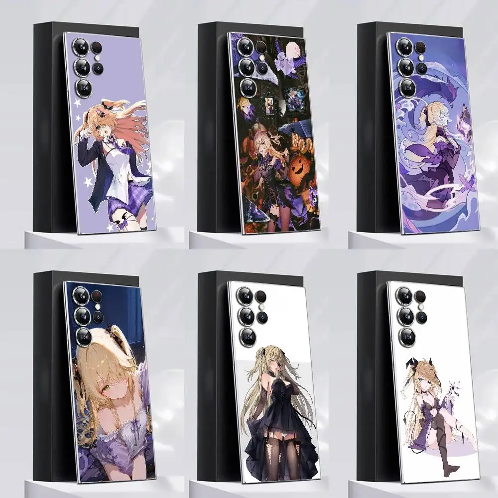 

Fischl Genshin Impact Phone Case For Samsung S30,25,24,23,21,22,20,10,5G,FE,lite,PIus,Ultra Transparent Cover