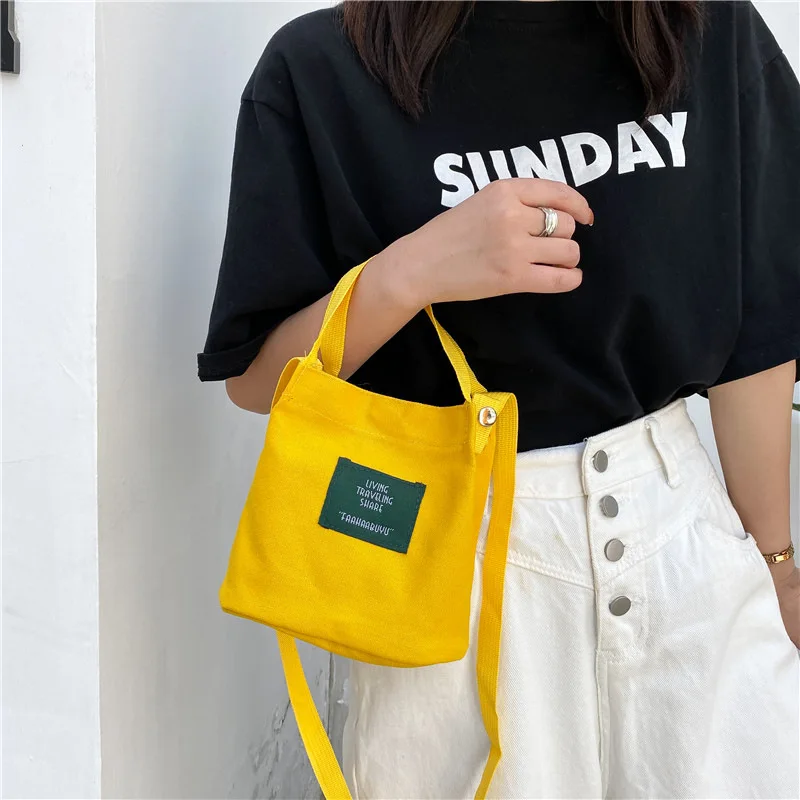 Fashion Canvas Handbags Corduroy Vintage Women\'s Shoulder Bag Simple Solid Color Handbag Bucket Cloth Bag Casual Crossbody bags