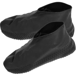 1 Pair Silicone Waterproof Rain Shoes Covers Reusable Slip-resistant Rain Boot Overshoes for Camping Fishing Garden Running