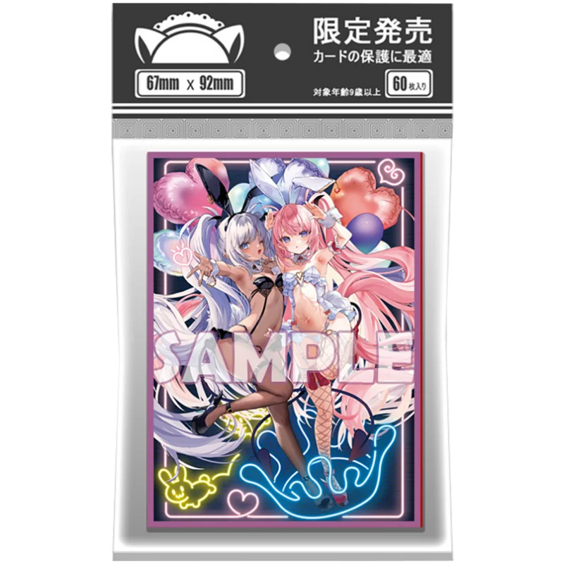 60Pcs/Set ACG Cards Sleeve TamanoKedamas Succubus Loli Anime Game Characters DIY Laser Version Colorful Cards Protective Cover