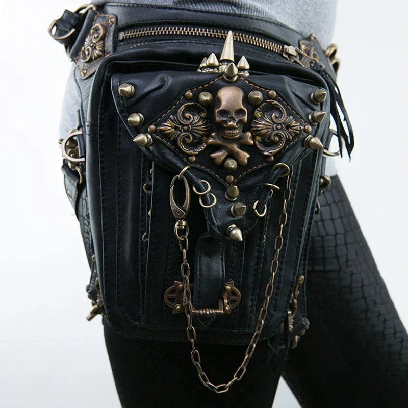 

Steampunk Bag Retro Rock Gothic Waist Bags Packs Style for Women Goth Shoulder Purse for Men Leg Thigh Messenger Crossbody Purse