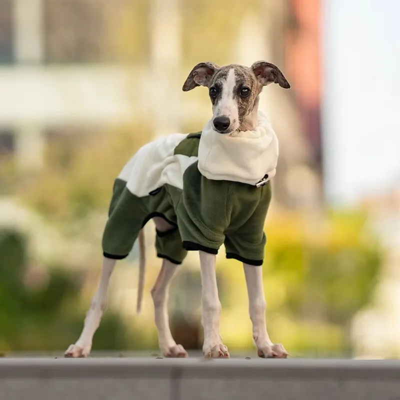 Wind-proof Winter Fleece Whippet Vest Italian Greyhound Dog Clothes High Collar Pet Jacket Soft Polar Fleece Warm Pet Coat