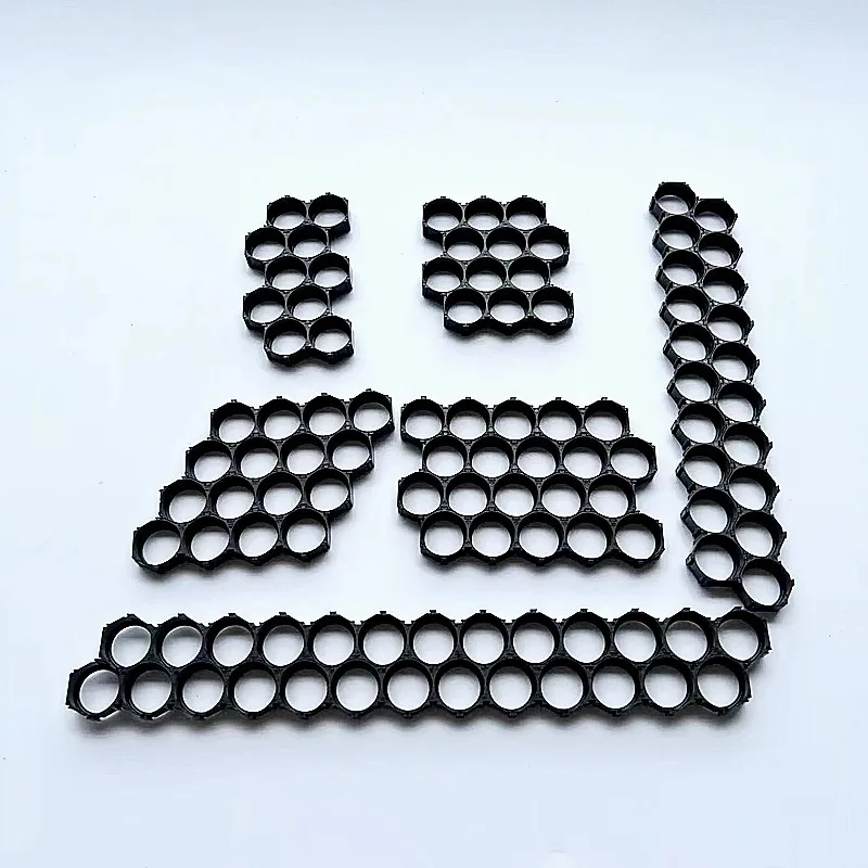 100pcs 21700 Lithium Battery Packs DIY Misalignment Fixed Bracket Assembly Holder Cells Pack Splicable Modular Support Flat Head