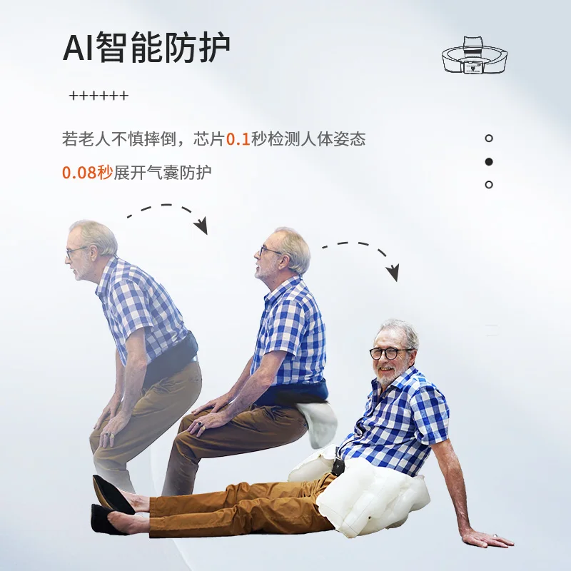 Xin'an Think Tank's Elderly Fall Prevention and Protection with S10 Intelligent Airbag Waistband APPSOS Alert