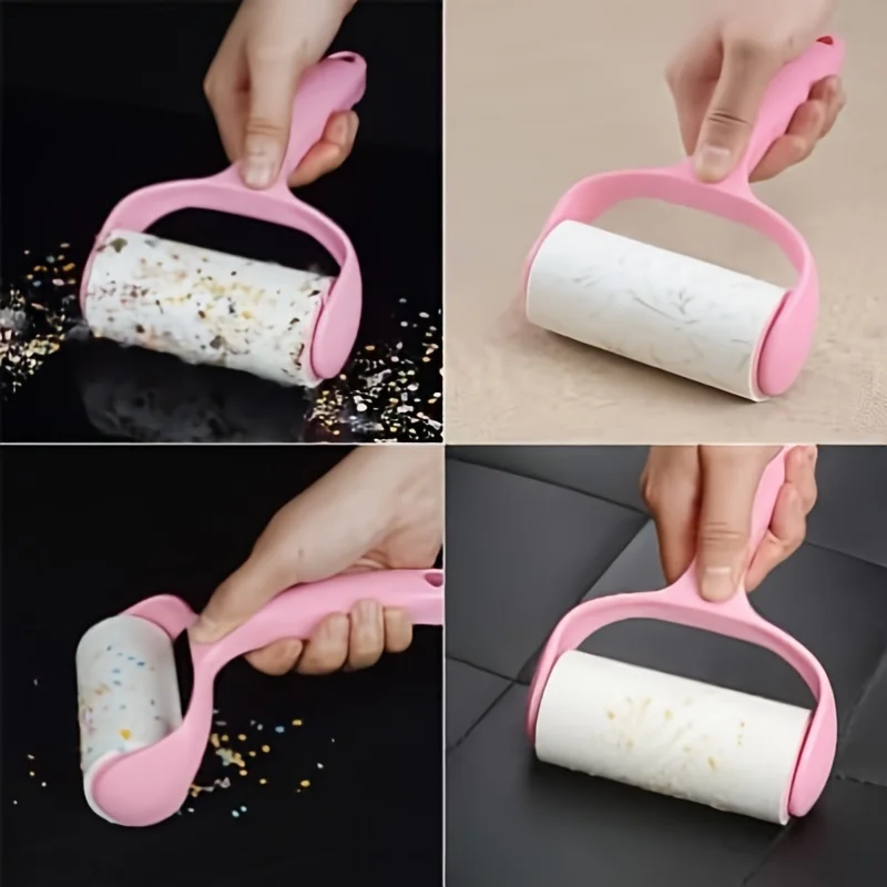 1 Griff + 6 Ersatzrollen, 360 Zhang, Samtbürste, Handbürste für Tuchrollen, Samtbürste, Fusselentferner für Kleidung, geeignet für C – Detail 2