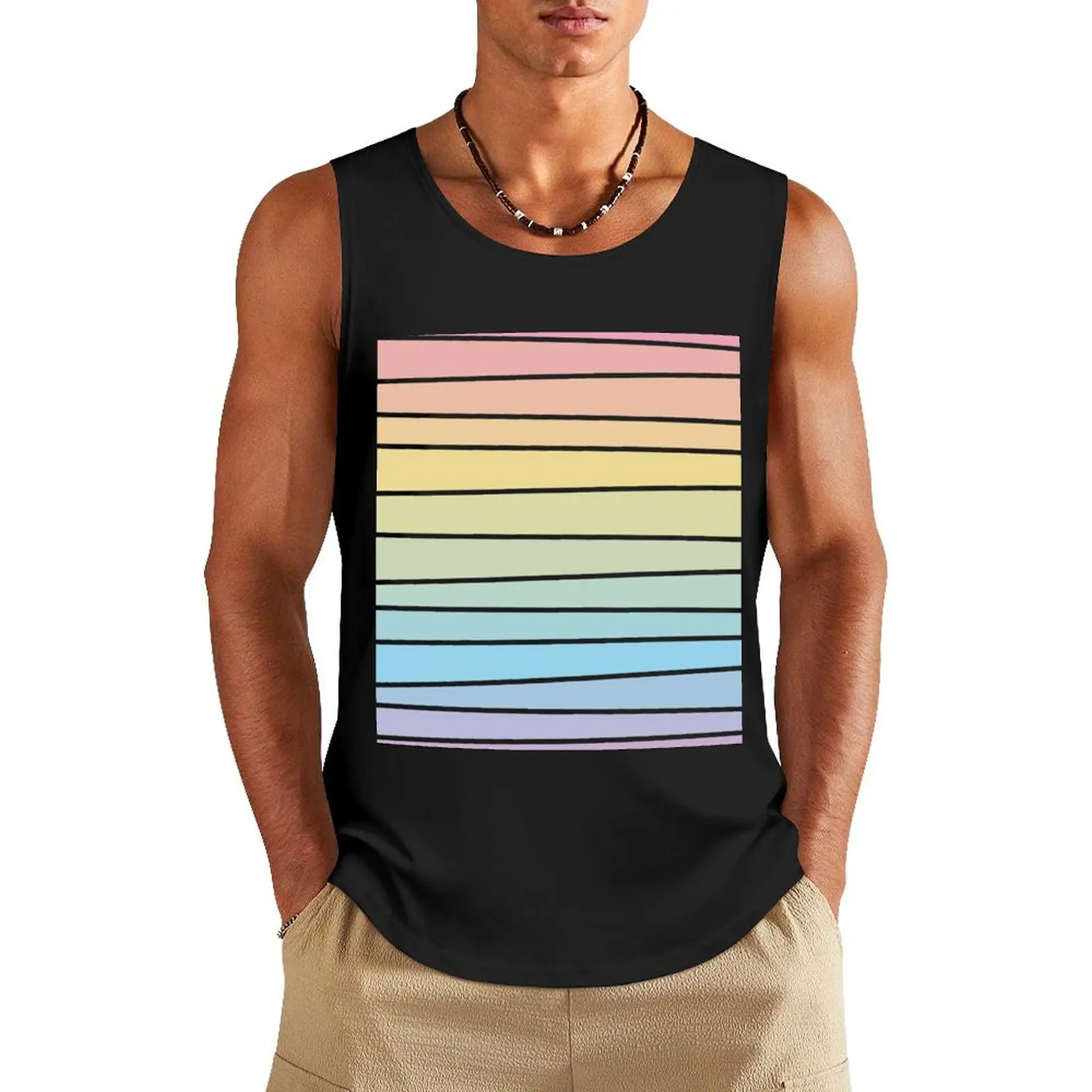 

Rainbow Shards Tank Top anime clothes gym wear men bodybuilding t-shirt