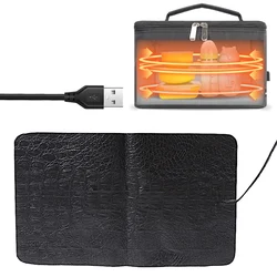 USB Thermostatic Electric Heating Pad Food Thermal Insuation Bag Heater Plate Picnic Lunch Box Bag Heated Gasket 5V 12V 24V