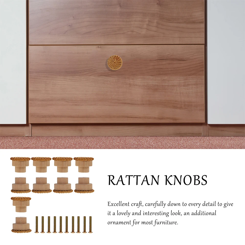 

4 Pcs Cabinet Knob Mushroom Head Handle Wood Handles for Cabinets Unique Drawer Pulls