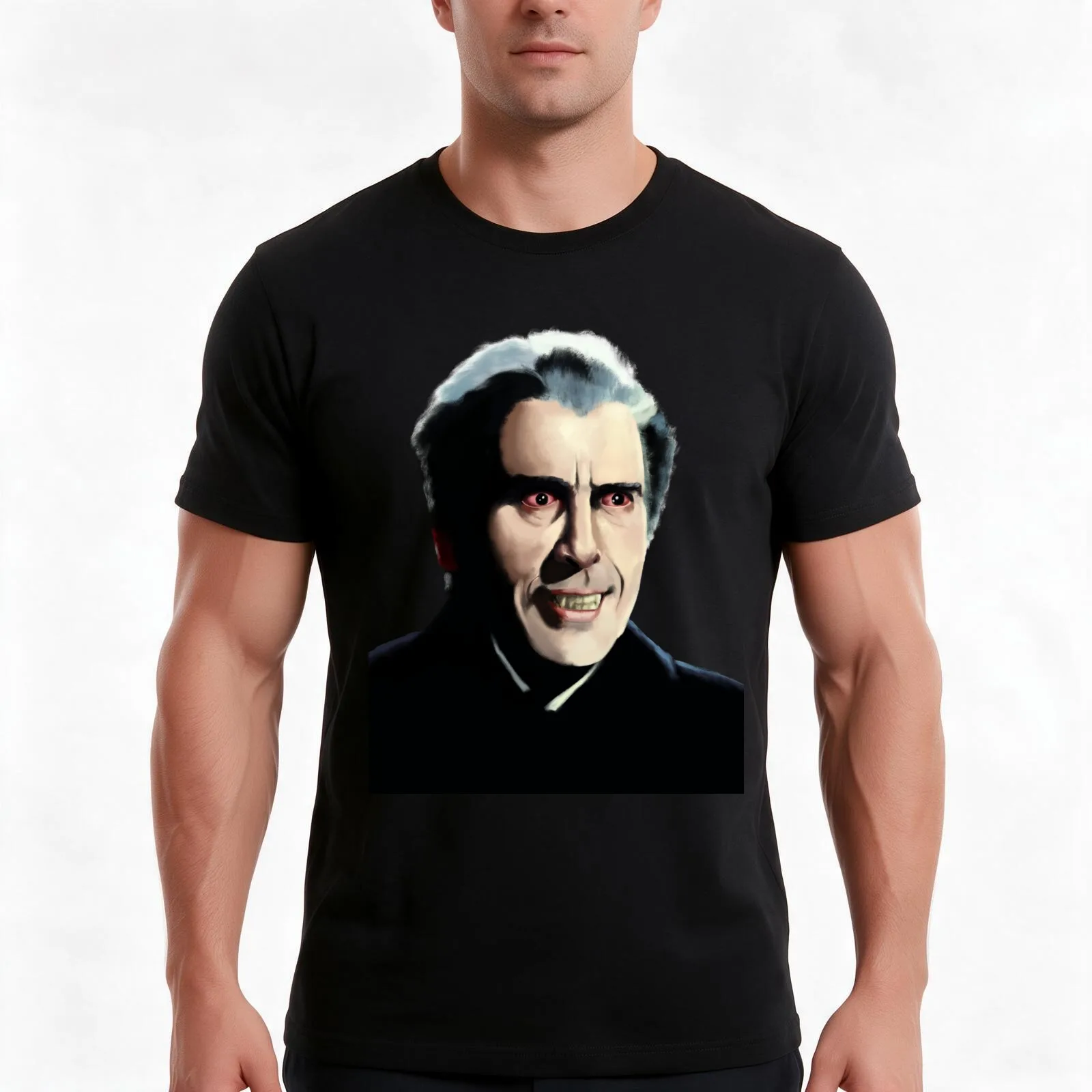 Christopher Lee - Dracula T-Shirt Summer Casual Cotton Tee Oversized Streetwear Tops Vintage Graphic Print Unisex Men Women