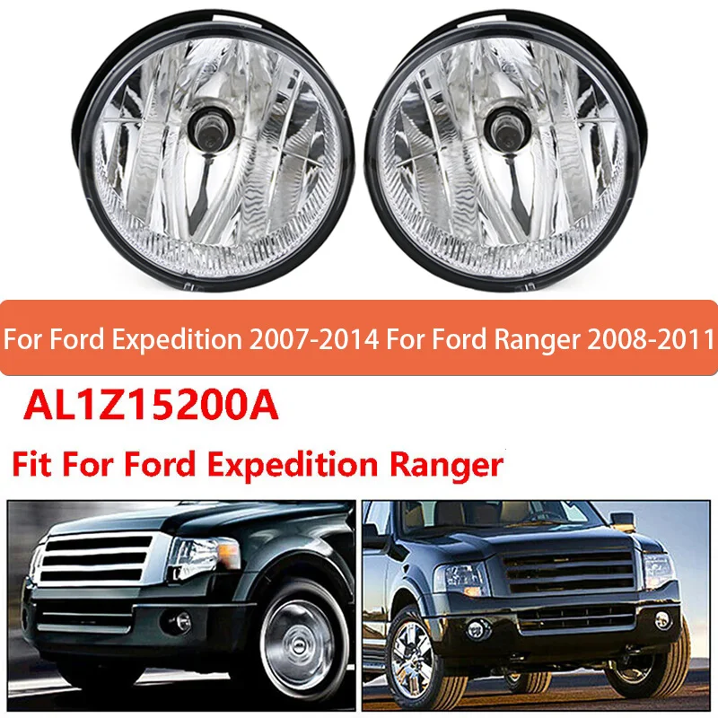 

Fog Lamp Assembly White For Ford Expedition 2007-2014 Ranger 2008-2011 Front Bumper Anti Fog Light AL1Z15200A AL1Z15200B
