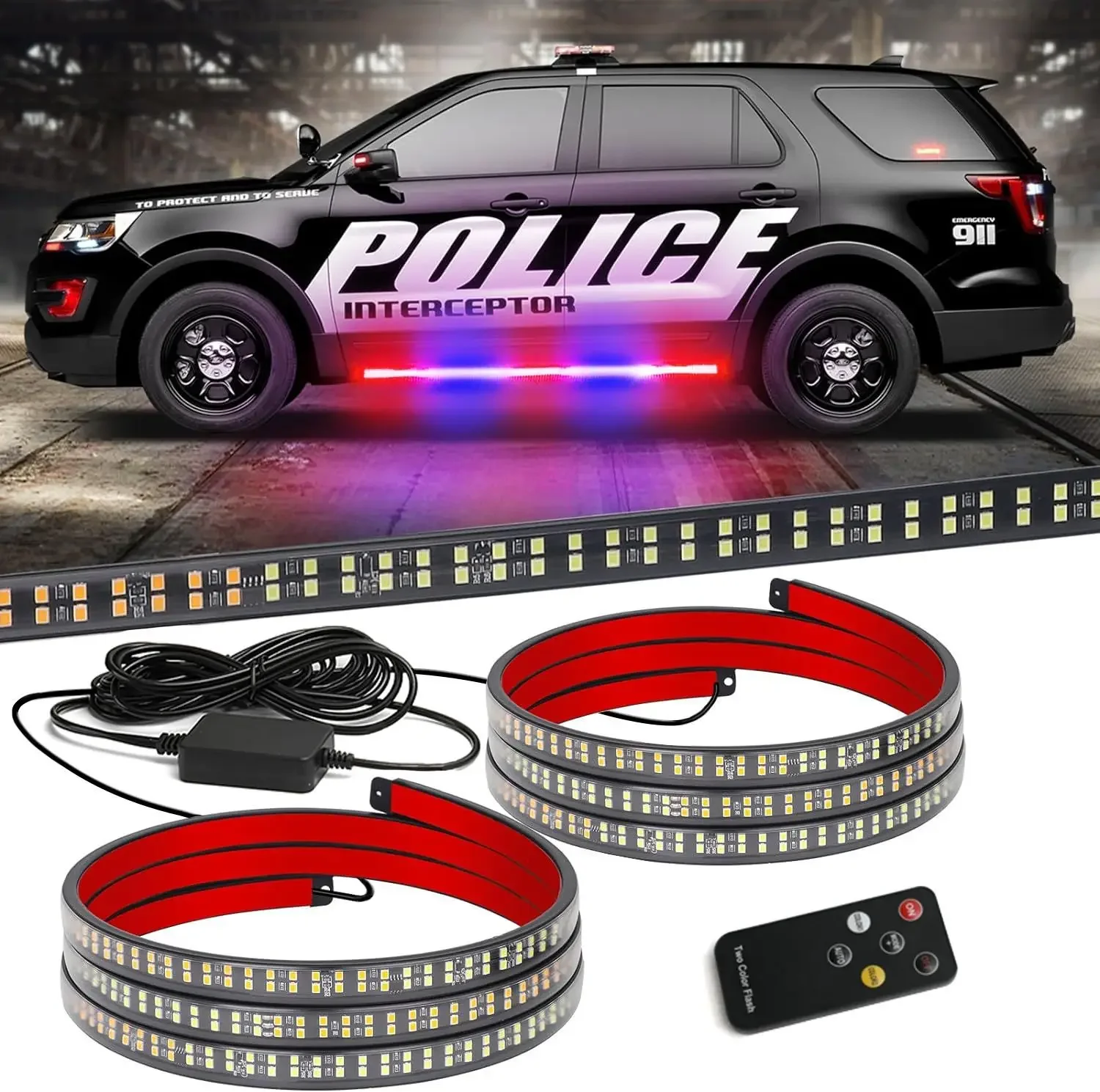 Brighten Up Your Pickup Truck with LED Flowing Decorative Light Strip Emergency Flashing Warning Lights 12-24V