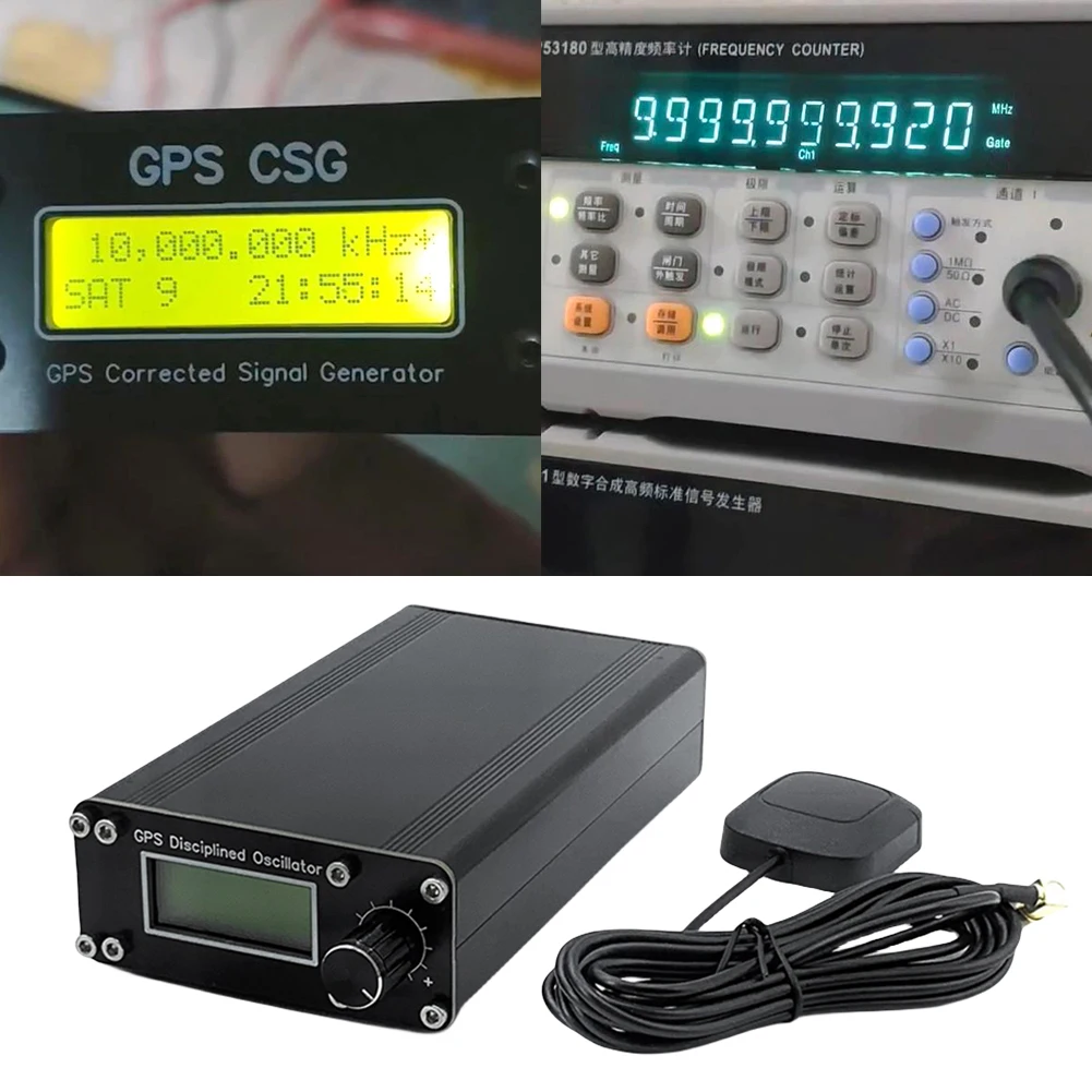 GNSS GPS Disciplined Clock 10MHz GPSDO GNSS Disciplined Color Display 1PPS GPS Clock for Audio Decoders Square Wave Output