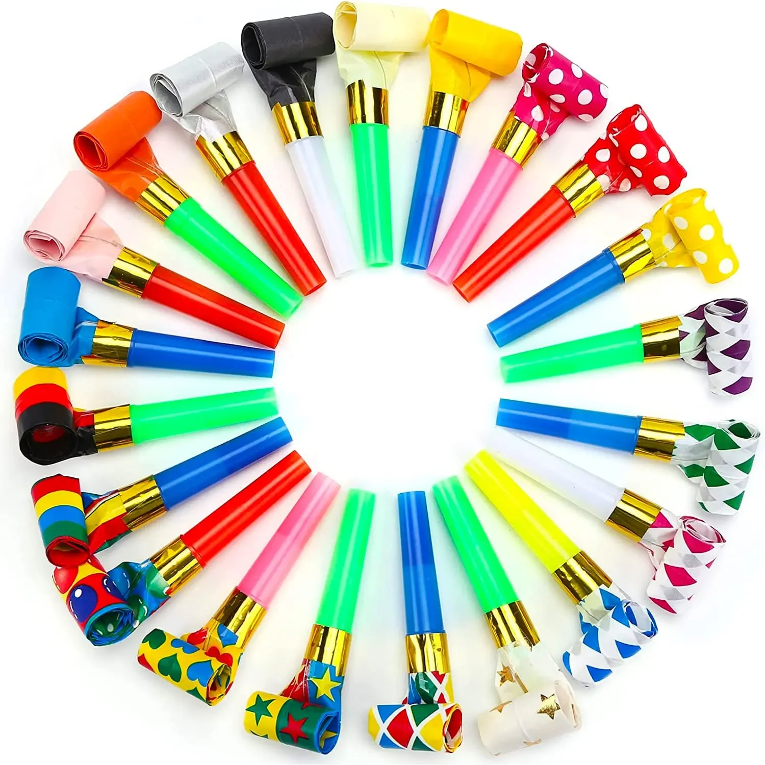 10/200pcs Colorful Whistles Toy Funny Toy Children Blowing Dragon Whistle Blow Roll Toys Party Favor Games Birthday Kids Gifts