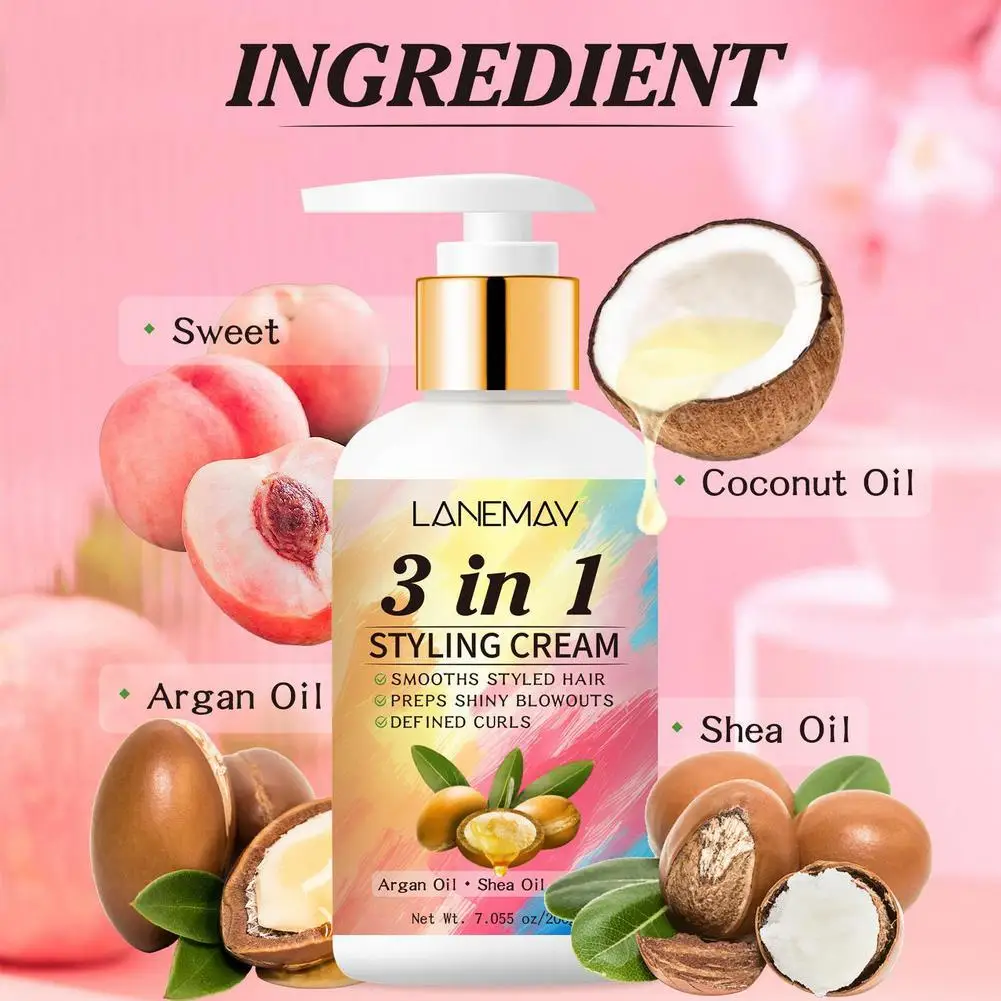 

Curl Defining Cream Moisturizing Anti-Frizz Long-lasting Hair Styling Lotion Repair Damaged Hair Quality Smooth Hair Care