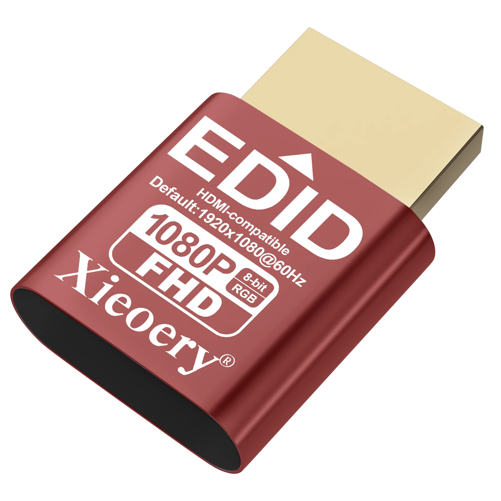 HDMI EDID Emulator 1080P 60Hz RGB, FHD Dummy HDMI Plug for GPU Rigs, Stable Display Output & Multi-Resolution EDID Support