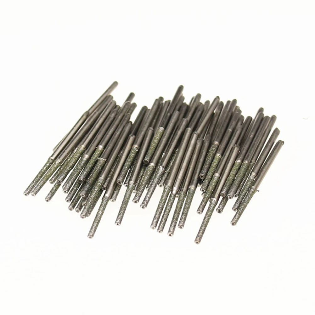 A20I 100Pcs 2.0MM Ultra-Long Drilling Bits Emery Abrasive Bits Peeling Needle A Type Teeth Grinding Burr