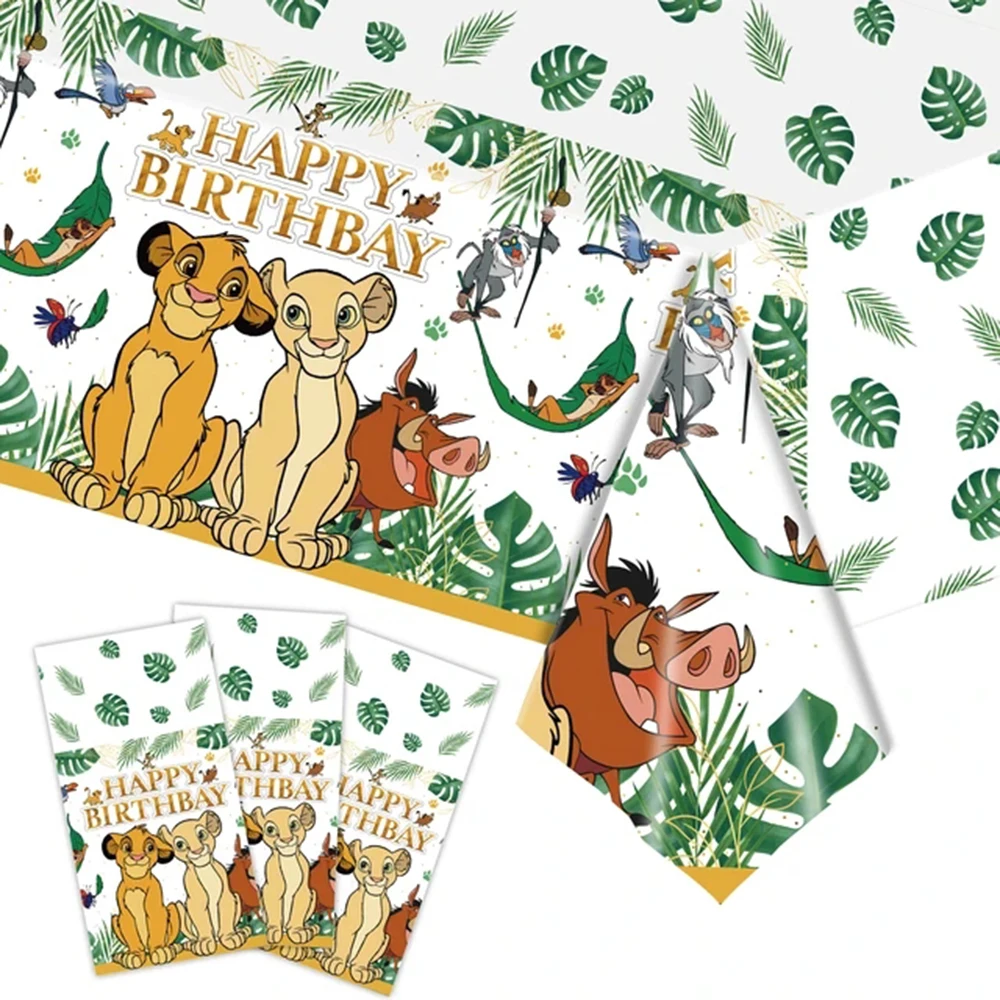Simba Lion King Tablecloth Birthday Party Rectangle Table Decoration The Lion Table Cover for Kid Baby Shower Halloween Supplies view 2