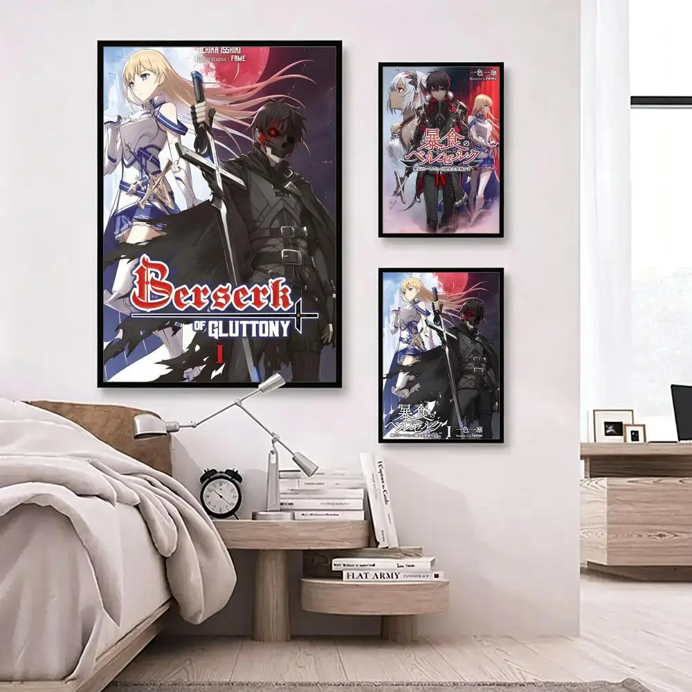 anime Berserk of Gluttony Poster Poster HD Waterproof Self-adhesive Art Print Wall Decor for Bedroom Living Room Gift