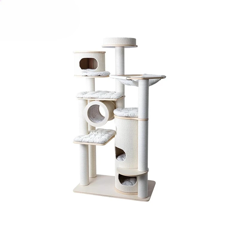 

Cat climbing frame nest tree integrated multi-layer solid wood cat frame cat bucket household large castle