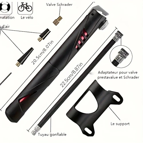 Imagen 2 del producto Juego de herramientas para bicicleta, caja de herramientas para bomba de aire, herramienta combinada para reparación de neumáticos con bomba de aire, kit de herramientas para reparación de bicicletas, combinación de reparación de neumáticos sin pegamento