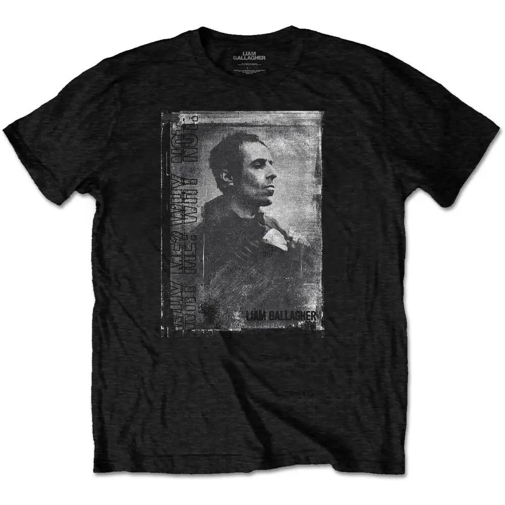 

Liam Gallagher Monochrome Unisex Black soft-style cotton T-Shirt