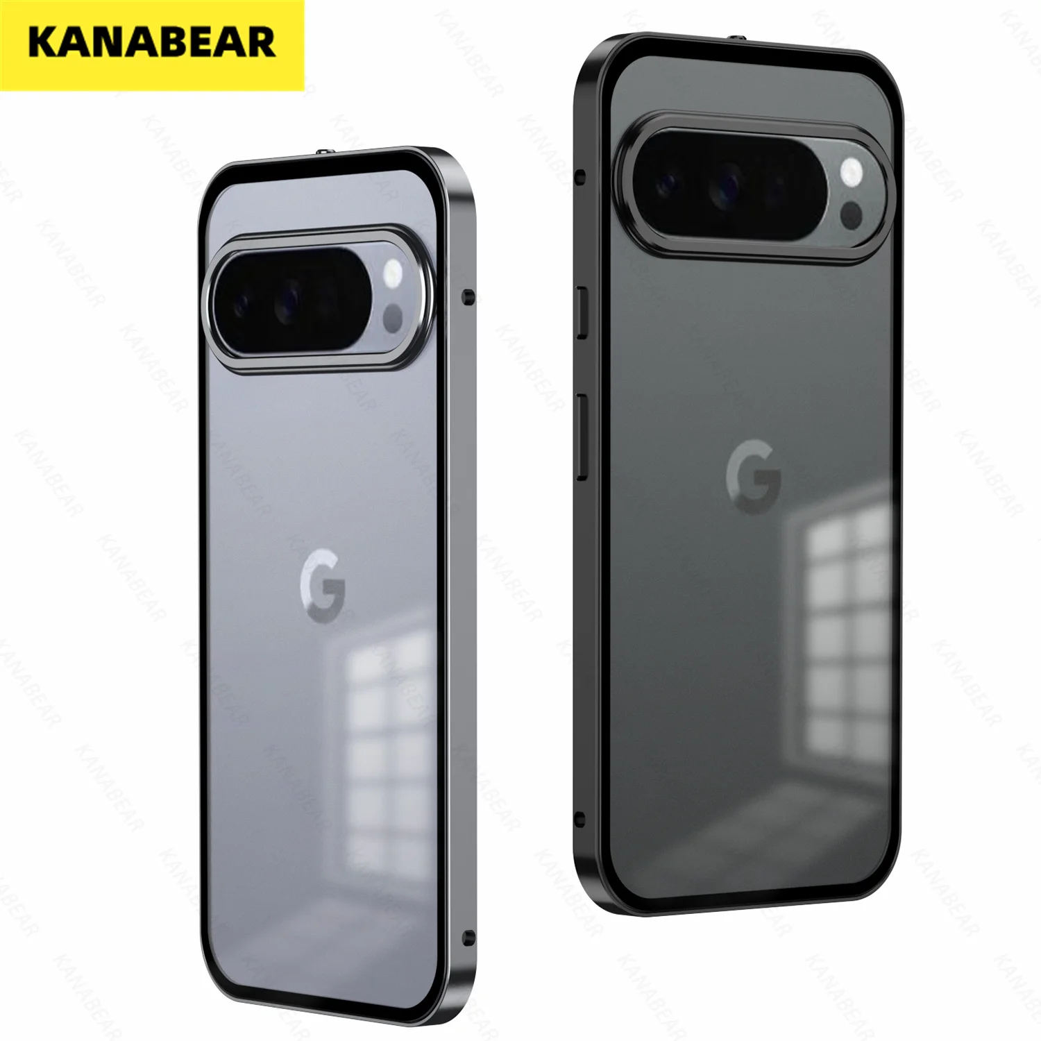 

Suitable for Google Pixel 10 / Pixel 10 Pro XL Snap-On Metal Frame Phone Case, Protective Cover with Matte Back Panel