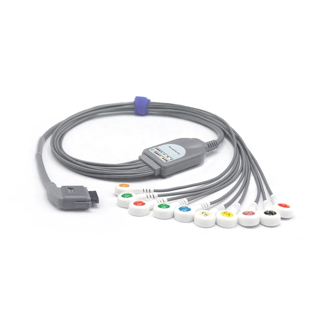 BI9000 BI9800 Holter Recorder ECG Cable 10/12-Leads Snap AHA Leadwires