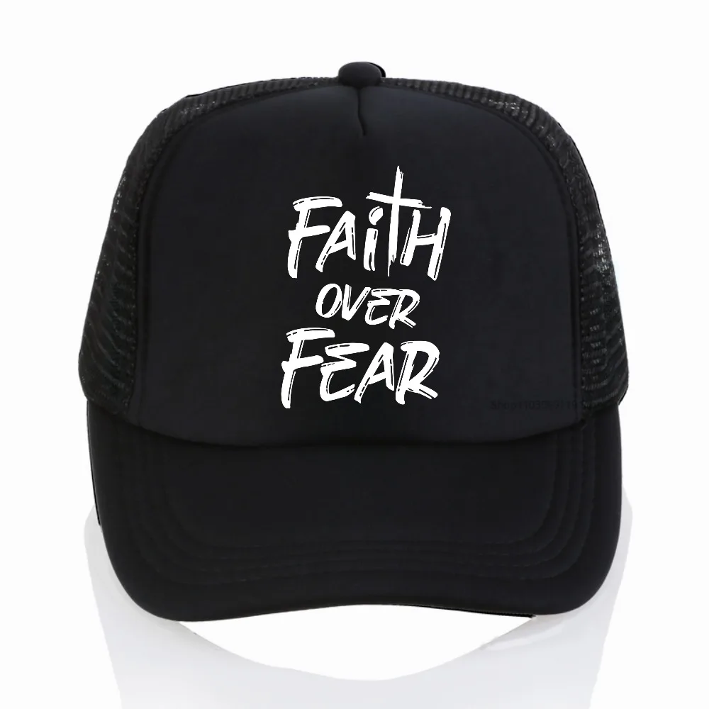 

Casual Women's Adjustable hat Faith Over Fear Letter Print hats Spring Summer Outdoor Sunscreen baseball cap