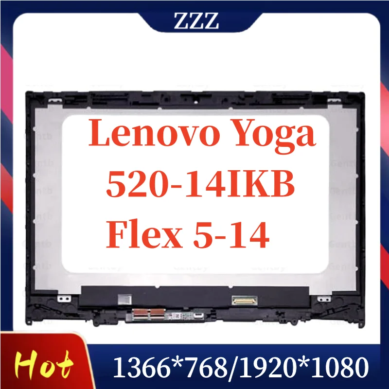 For Lenovo Yoga 520 14IKB 5D10N45603 520-14IKB 14 Flex 5-14 LCD Screen Touch Digitizer Panel Assembly