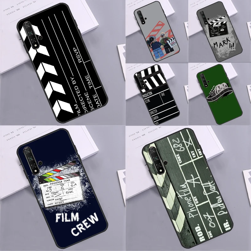 Film Movie maker Clapperboard Take Case For Huawei Nova 10 9 SE 5T 3i 7i 8i 11i Y60 Y61 Y70 Y90 P30 P40 Lite P60 Mate 60 Pro