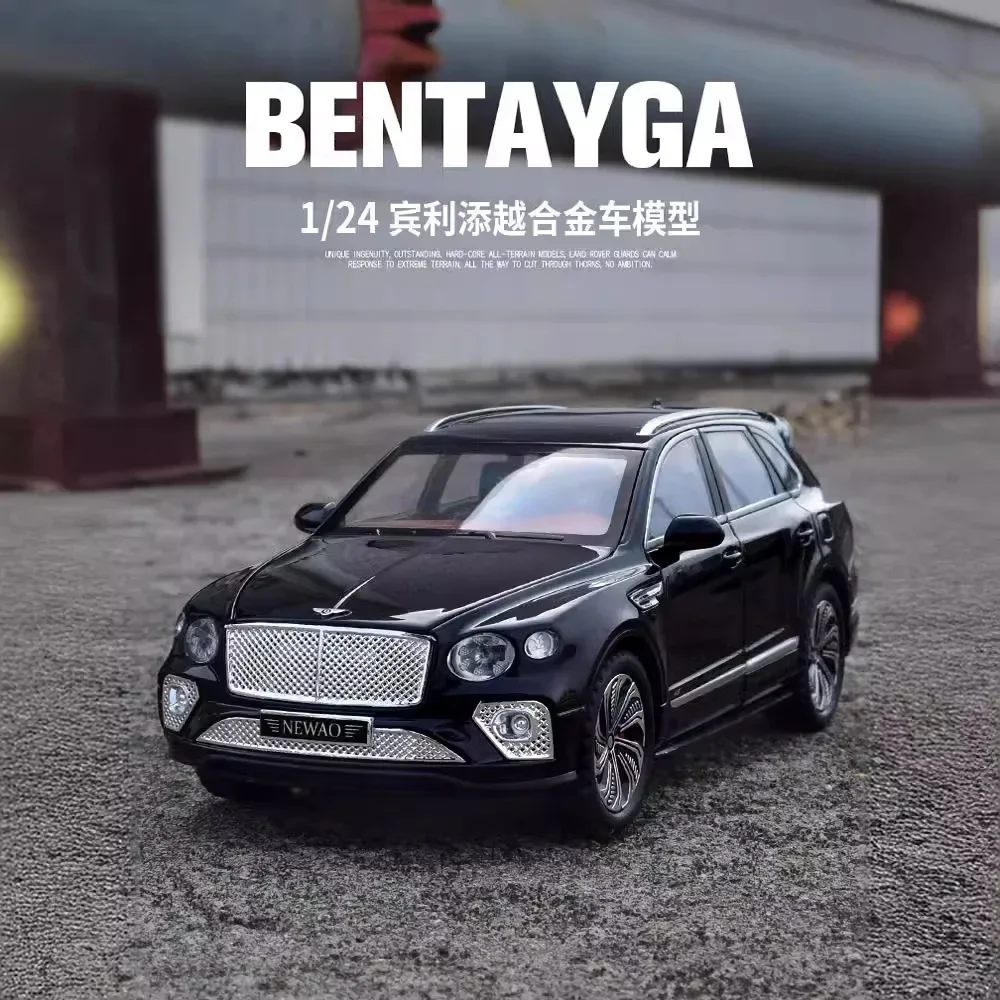 Bentley Bentayga – modèle de voiture en alliage métallique moulé, haute Simulation, son et lumière, Collection de jouets pour enfants, cadeaux, 1:24