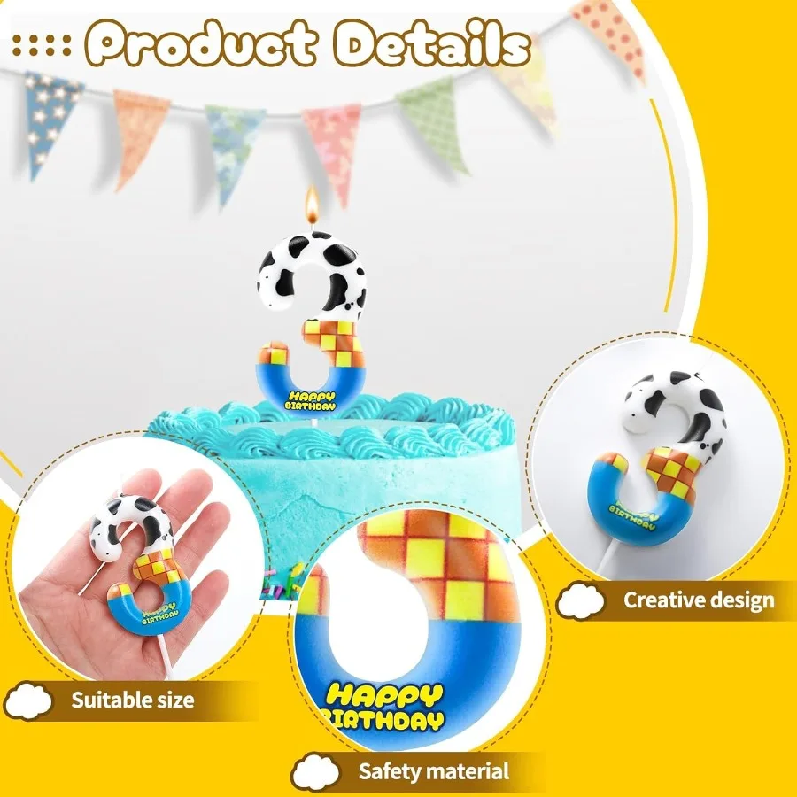 لعبة رقم 3، لعبة إلهام كعكة عيد الميلاد، شموع عيد ميلاد كرتونية، شموع أرقام، شمعة عيد ميلاد لصبي فتاة، عيد ميلاد تي