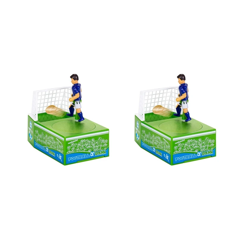 2X Novelty Gift Cartoon Football Savings Pot Electric Piggy Bank Soccer Player Goal Bank Football Piggy Bank Money Box