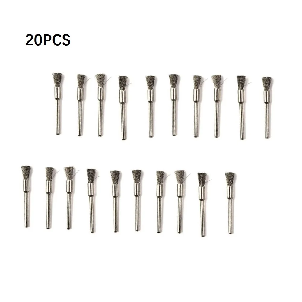 銀線ブラシ,金属加工,研磨工具,鋼研削,シャンク3mm,直径5mm,付属品