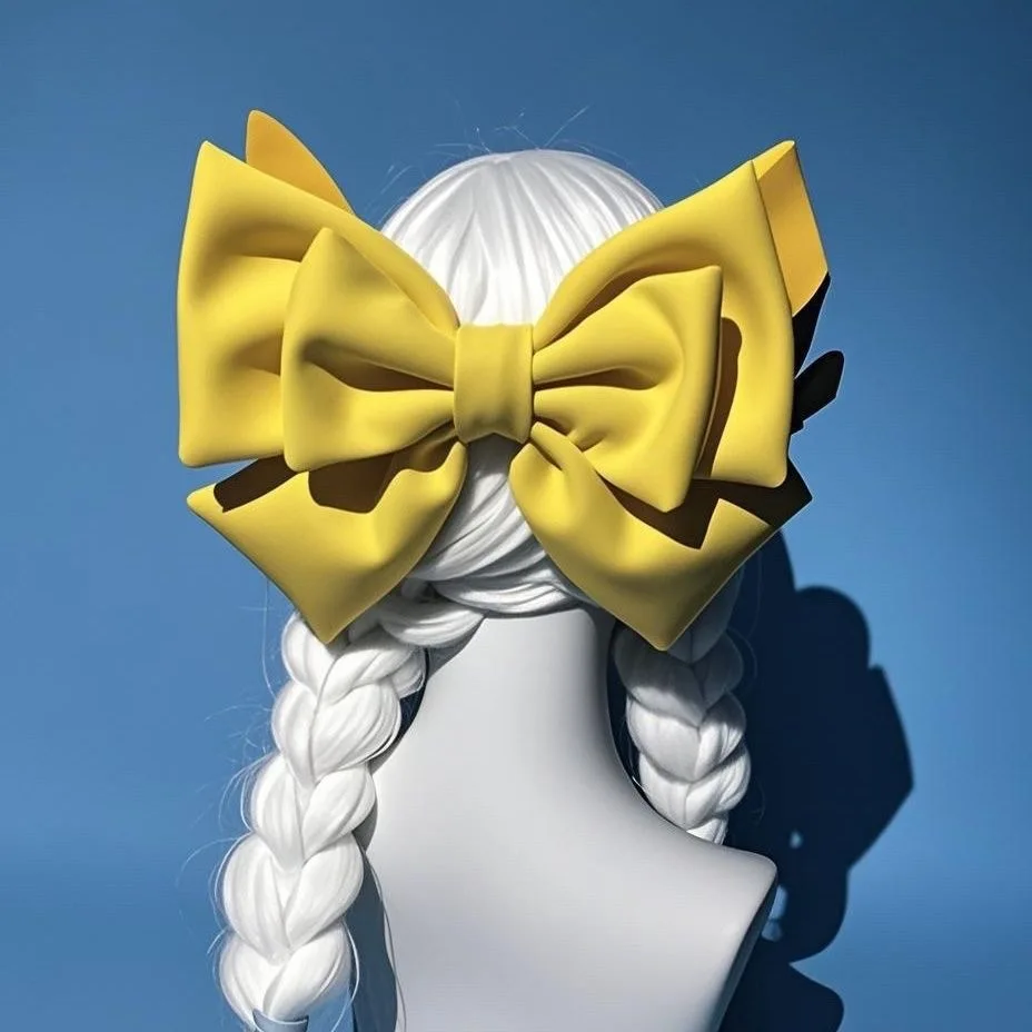 

1pc High Quality Yellow Big Bow Hairpin Women Popular Headwear Large Retro Headdress Ponytail Clip Cosplay Hair Accessories