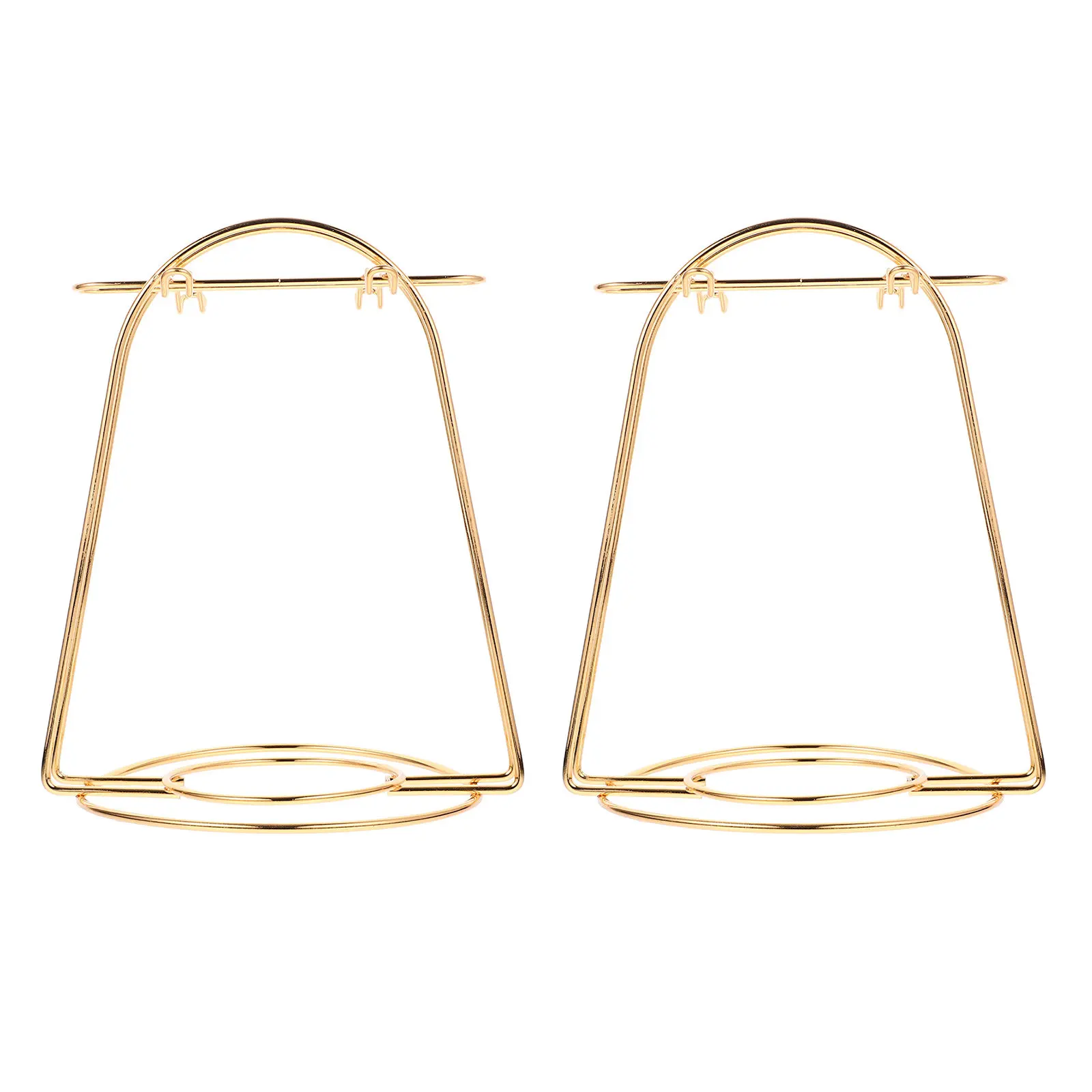 2Pcs Coffee Cup Drain Rack Gold Metal Mug Stand Countertop Organizer Space Saving Mug Tree Holder Kitchen Coffee Bar Display