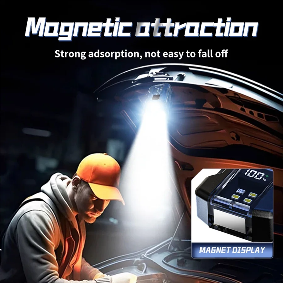 Mini Protable LED Flashlight Pocket 7 Lighting Modes USB Rechargeable Torch Multi-Functional EDC Hat Clip Keychain Lantern