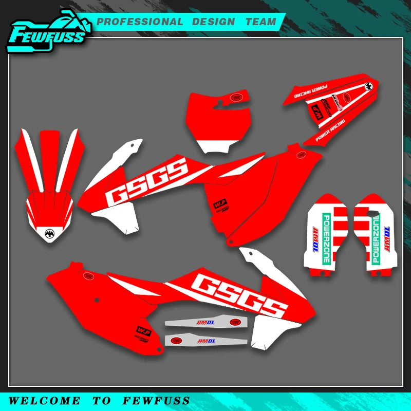 

Fewfuss для GASGAS GAS MC 85 MC85 2021 2022 2023 2024 графические наклейки наборы наклеек мотоциклетный фон индивидуальный номер имя