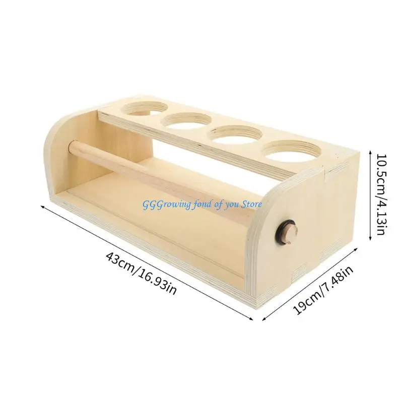 H9EB الخشب الفن ورقة موزع لفة سطح المكتب ورق منظم للرسم الفني للأطفال