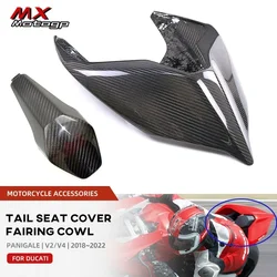 Motorcycle Carbon Fiber Rear Hump Cowl Tail Seat Cover Fairing Kit For DUCATI Panigale V4 V4S V4R V2 Streetfighter 2018-2024